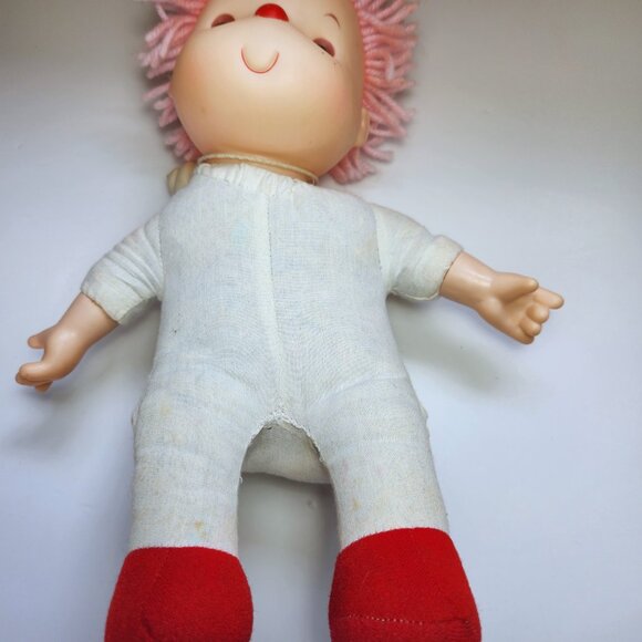 Ice Cream Doll with Cone Vintage 80s Plaid Jacket Matching Pants Pink Hair 14" - Picture 7 of 12